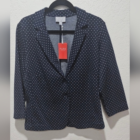 Pure Collection 100% Cotton Jersey Blazer Size 12 - Picture 1 of 8
